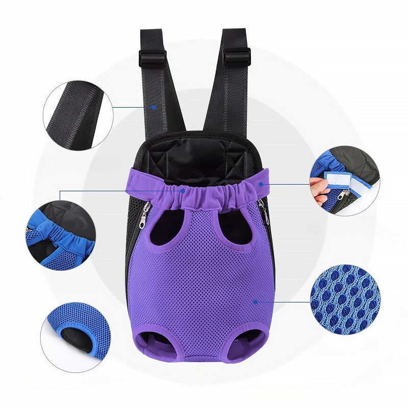 Pet Dog Carrier Backpack For Small Dogs Breathable Portable Dog Bag Adjustable Dog Front Carrier For Hiking Camping Traveling