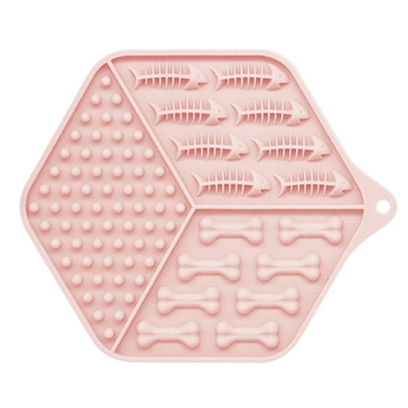 Pet feeding device dog lick pad