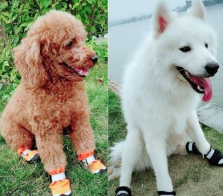 Winter Dog Shoes Reflective Warm Pet Dog Boots Waterproof Dog Rain Shoes