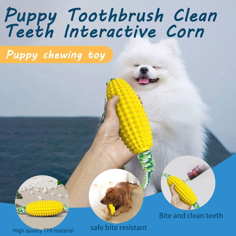 Puppy Toothbrush Clean Teeth Interactive Corn Toys Dog Toys Aggressive Chewers Dog Chew Toys