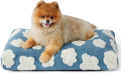 Dog Beds Large Sized Dog Thick Shredded Chopped Foam Pet Bed Dog Bed Indoor With Removable Cover Cute Modern Fuzzy Plush  Anti Slip Bottom