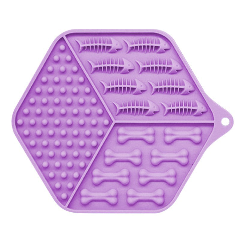 Pet feeding device dog lick pad