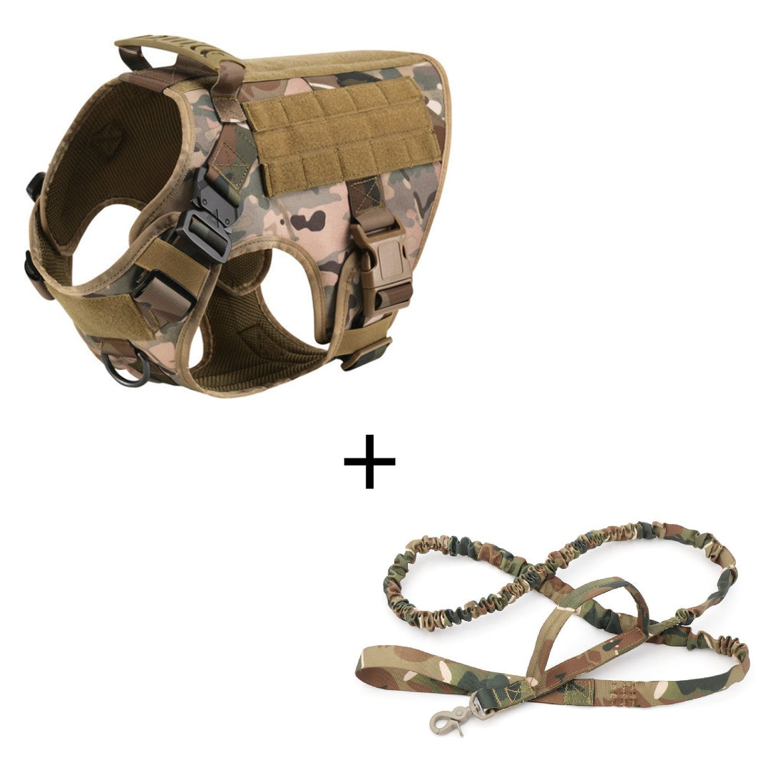 Outdoor Tactical Dog Vest With Leashes