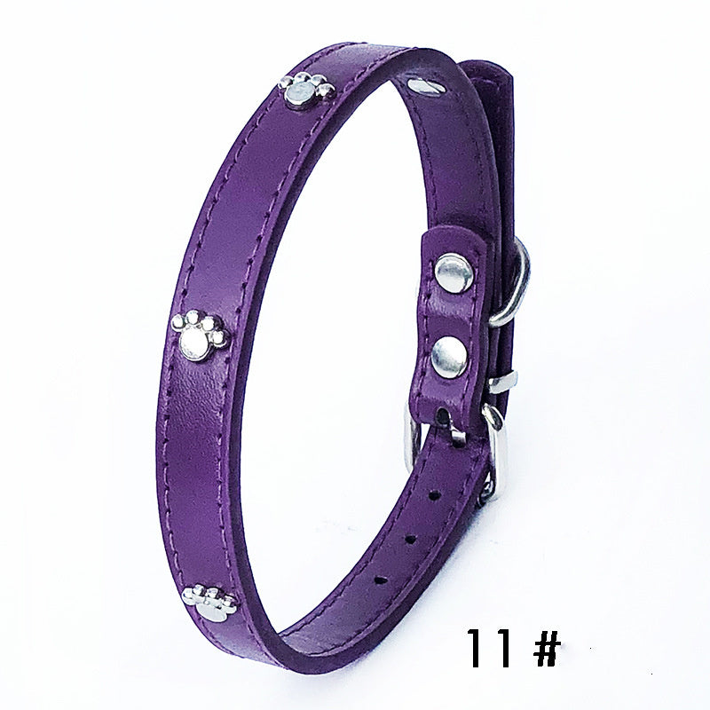 Pack Of 10 1.5 Leather Collars Dog Collars PU Collars